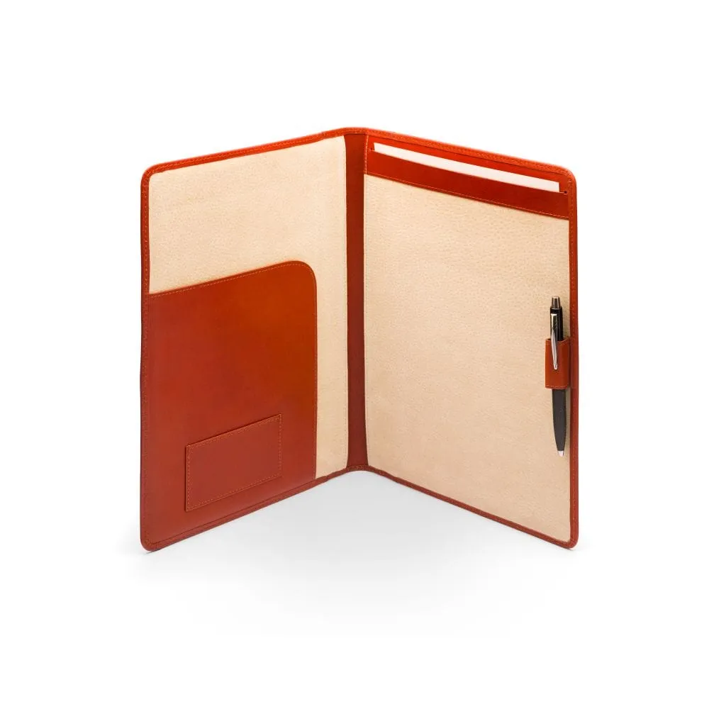 A4 Leather Folder - Light Tan