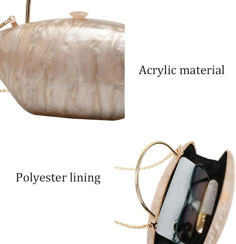 Acrylic Shell Color Evening Bag European American Clutch Purses