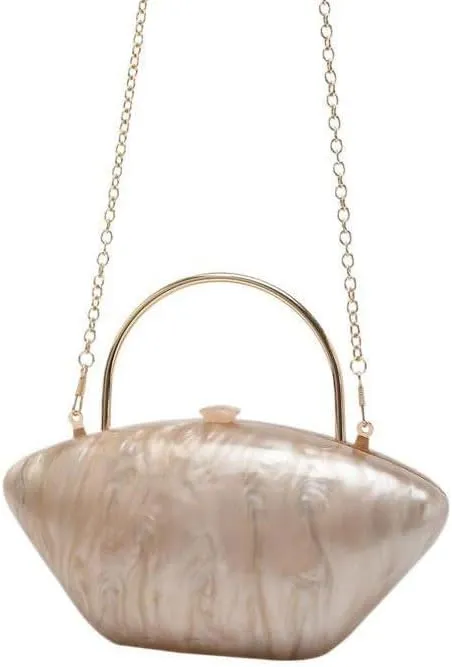 Acrylic Shell Color Evening Bag European American Clutch Purses