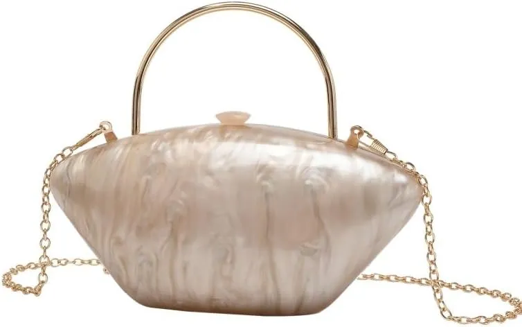 Acrylic Shell Color Evening Bag European American Clutch Purses