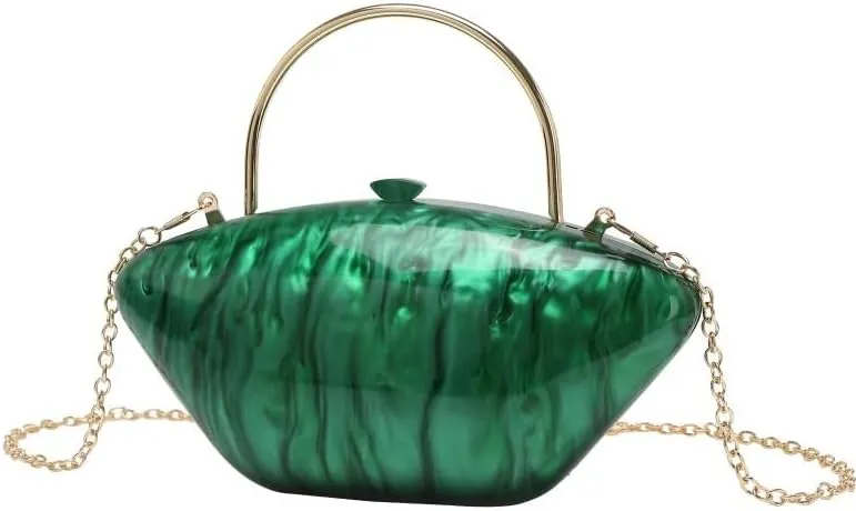 Acrylic Shell Color Evening Bag European American Clutch Purses