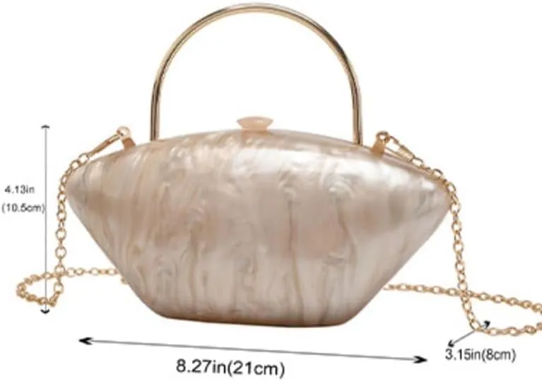 Acrylic Shell Color Evening Bag European American Clutch Purses