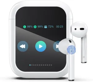 Ai Translation Earbuds Real Time 144 Languages & Accents Translator Earbuds with 8-Language Offline Translator Device Two Way, Auriculares de traducción for Language Learning Travel Business White