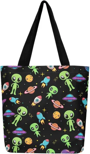 Alien Fairy Canvas Tote Bag for Adults