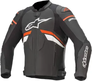 Alpinestars GP Plus R v3 Leather Jacket (50) (BLACK/RED FLUO/WHITE)