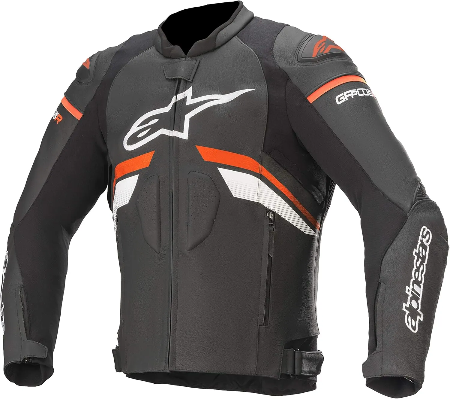 Alpinestars GP Plus R v3 Leather Jacket (50) (BLACK/RED FLUO/WHITE)