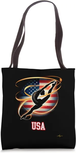 American Flag Gymnastics Apparel Tote Bag