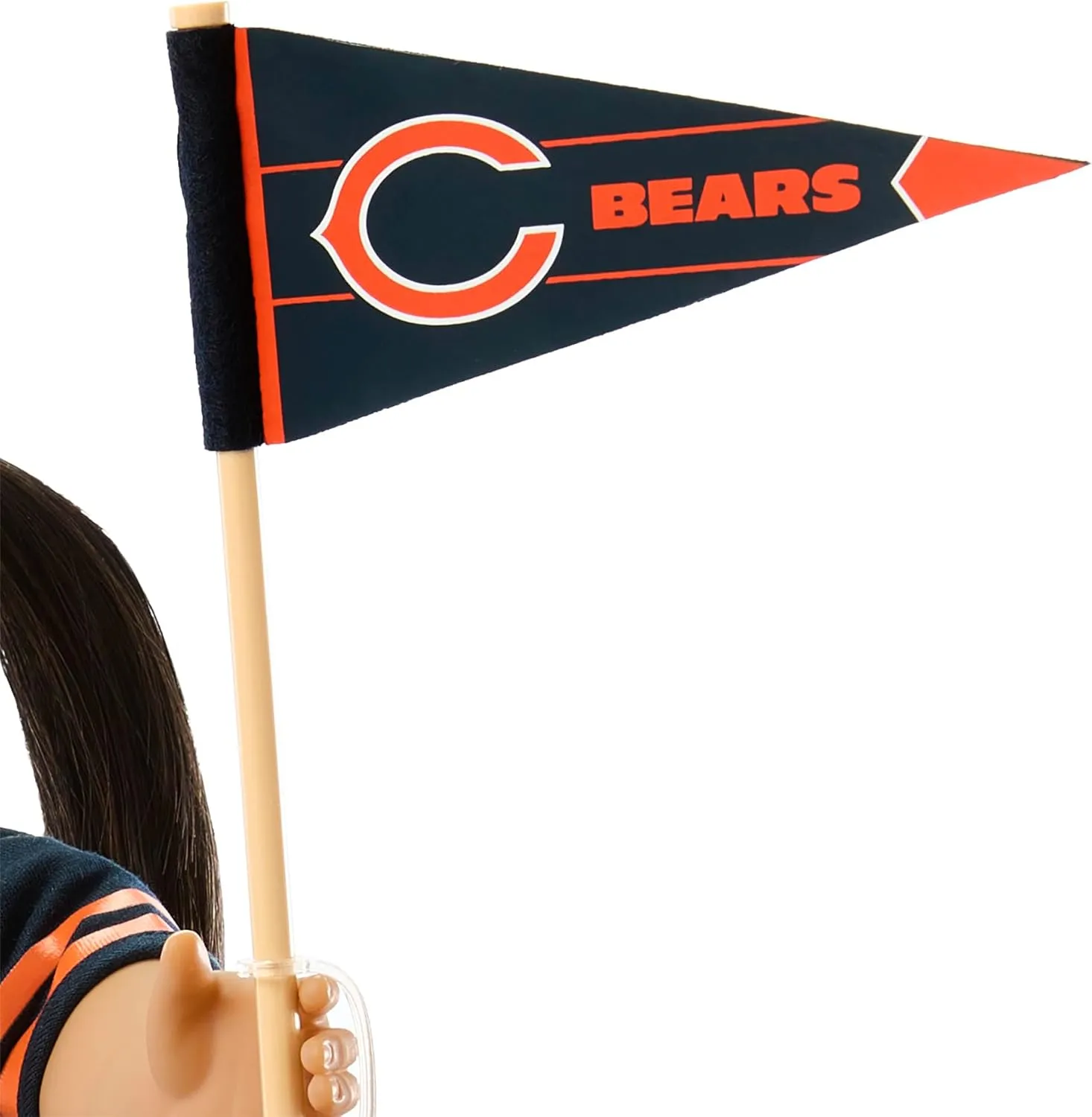 American Girl Chicago Bears 18 inch Doll Fan Outfit and Accessories, Navy and Orange, 6 pcs, Ages 6 