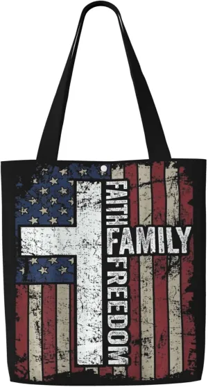 American Mexican Flag Canvas Totes Bag Shoulder Bags Shopping Crossbody Work Bag 13.8 X 15.4 inch
