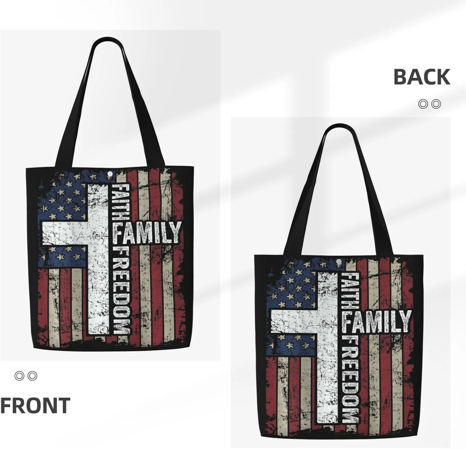 American Mexican Flag Canvas Totes Bag Shoulder Bags Shopping Crossbody Work Bag 13.8 X 15.4 inch
