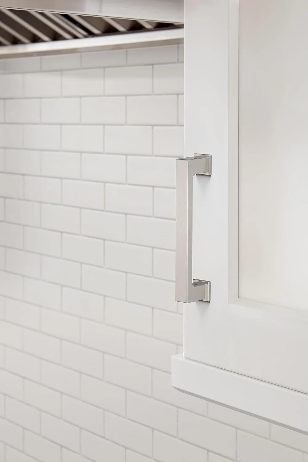 Amerock 10BX37031G10 | Satin Nickel Cabinet Pull | 3-3/4 inch (96mm) Center-to-Center | 10 Pack | Bridgeport | Furniture Hardware