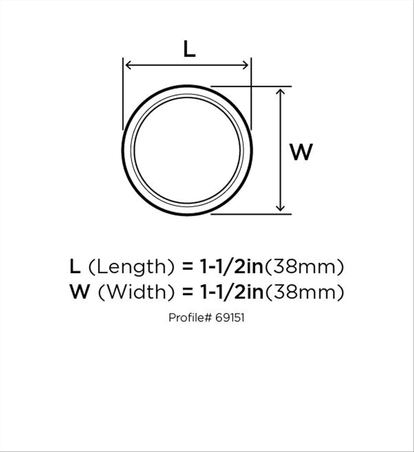 Amerock | Cabinet Knob | Satin Nickel | 1-1/2 inch (38 mm) Diameter | Everyday Heritage | 10 Pack | Drawer Knob | Cabinet Hardware