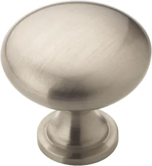 Amerock | Cabinet Knob | Satin Nickel | 1-1/4 inch (32 mm) Diameter | Edona | 25 Pack | Drawer Knob | Cabinet Hardware