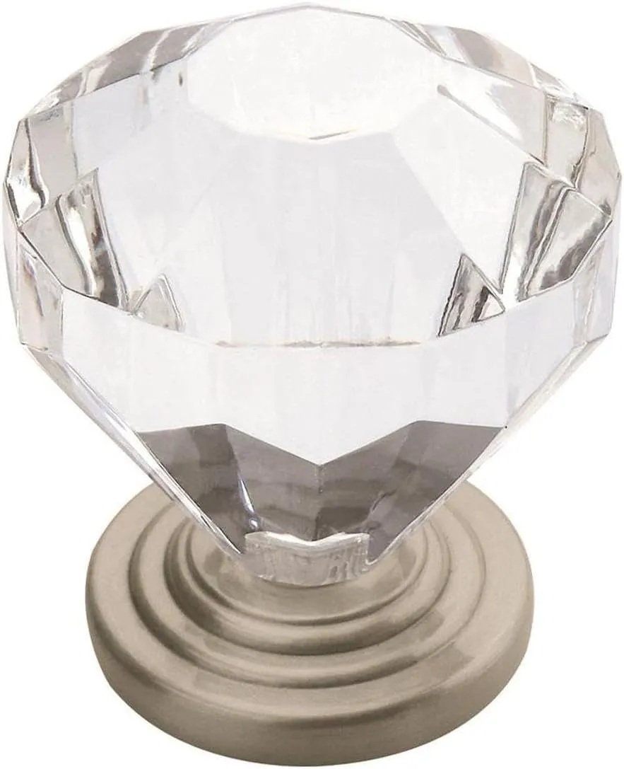 Amerock | Cabinet Knob | Satin Nickel | 1-1/4 inch (32 mm) Diameter | Traditional Classics | 5 Pack | Drawer Knob | Cabinet Hardware