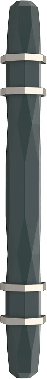 Amerock | Cabinet Pull | Black Bronze/Satin Nickel | 3-3/4 inch (96 mm) Center-to-Center | London | 1 Pack | Drawer Pull | Drawer Handle | Cabinet Hardware