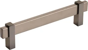 Amerock | Cabinet Pull | Black Brushed Nickel/Black Nickel | 5-1/16 inch (128 mm) Center to Center | Mulino | 1 Pack | Drawer Pull | Drawer Handle | Cabinet Hardware