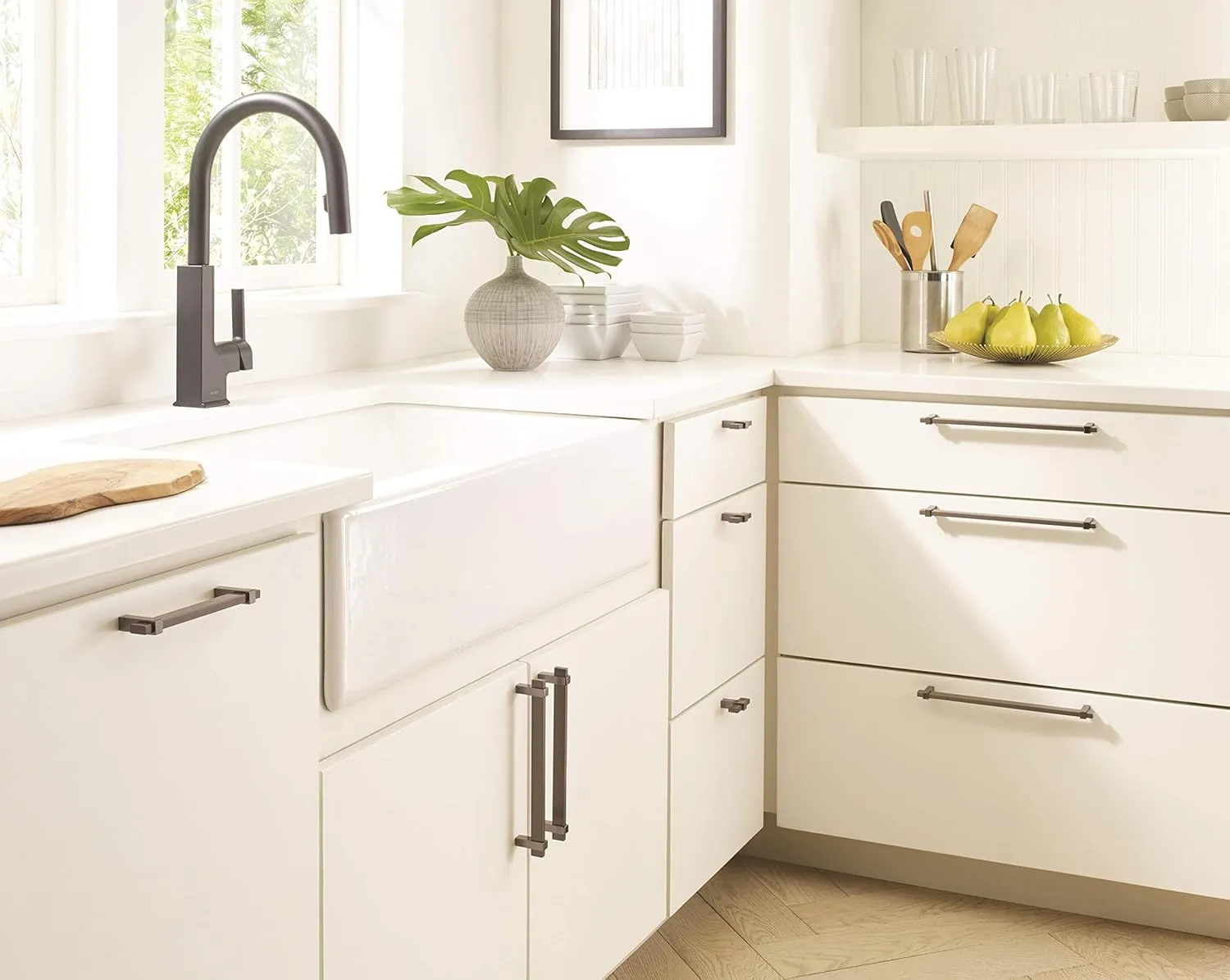 Amerock | Cabinet Pull | Black Brushed Nickel/Black Nickel | 5-1/16 inch (128 mm) Center to Center | Mulino | 1 Pack | Drawer Pull | Drawer Handle | Cabinet Hardware