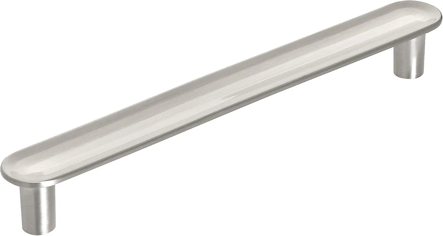 Amerock | Cabinet Pull | Satin Nickel | 5-1/16 inch (128 mm) Center to Center | Concentric | 1 Pack | Drawer Pull | Drawer Handle | Cabinet Hardware