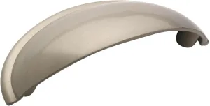 Amerock Cup Pulls 2-1/2 inch (64mm) Center-to-Center Satin Nickel Cabinet Cup Pull - 10 Pack