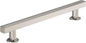 Amerock | Everett 6-5/16 in (160 mm) Center-to-Center Satin Nickel Cabinet Pull | Kitchen Cabinet Hardware | Furniture Hardware | Bathroom Drawer Handle