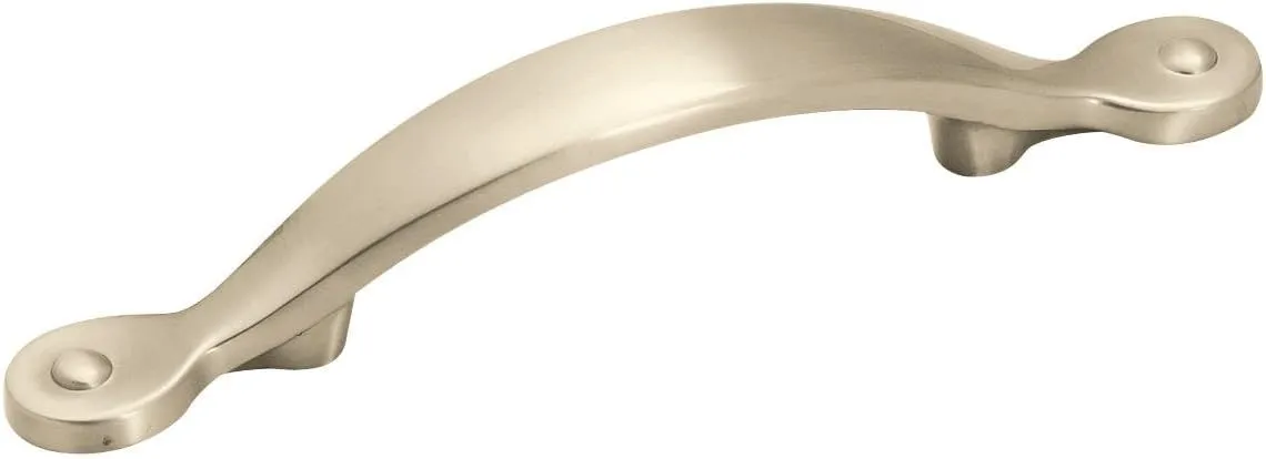Amerock Inspirations 3 in (76 mm) Center-to-Center Satin Nickel Cabinet Pull - 10 Pack