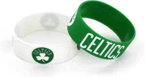 Aminco Unisex Silicone Rubber Set, 2-Pack Sports-fan-bracelets, Team Color, Boston Celtics US