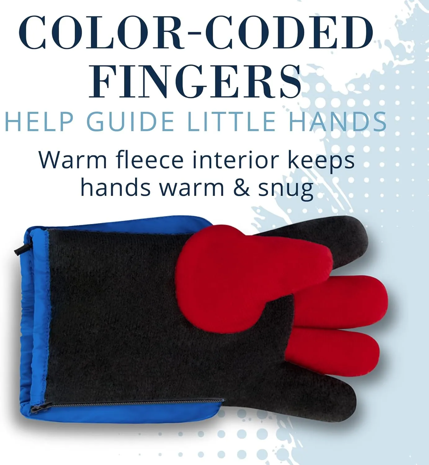 Andy & Evan Kids' Zip Gloves, Waterproof Winter Snow Gloves, Side Zippers, Touchscreen, Ski Snowboard Sledding, Warm Fleece Palms