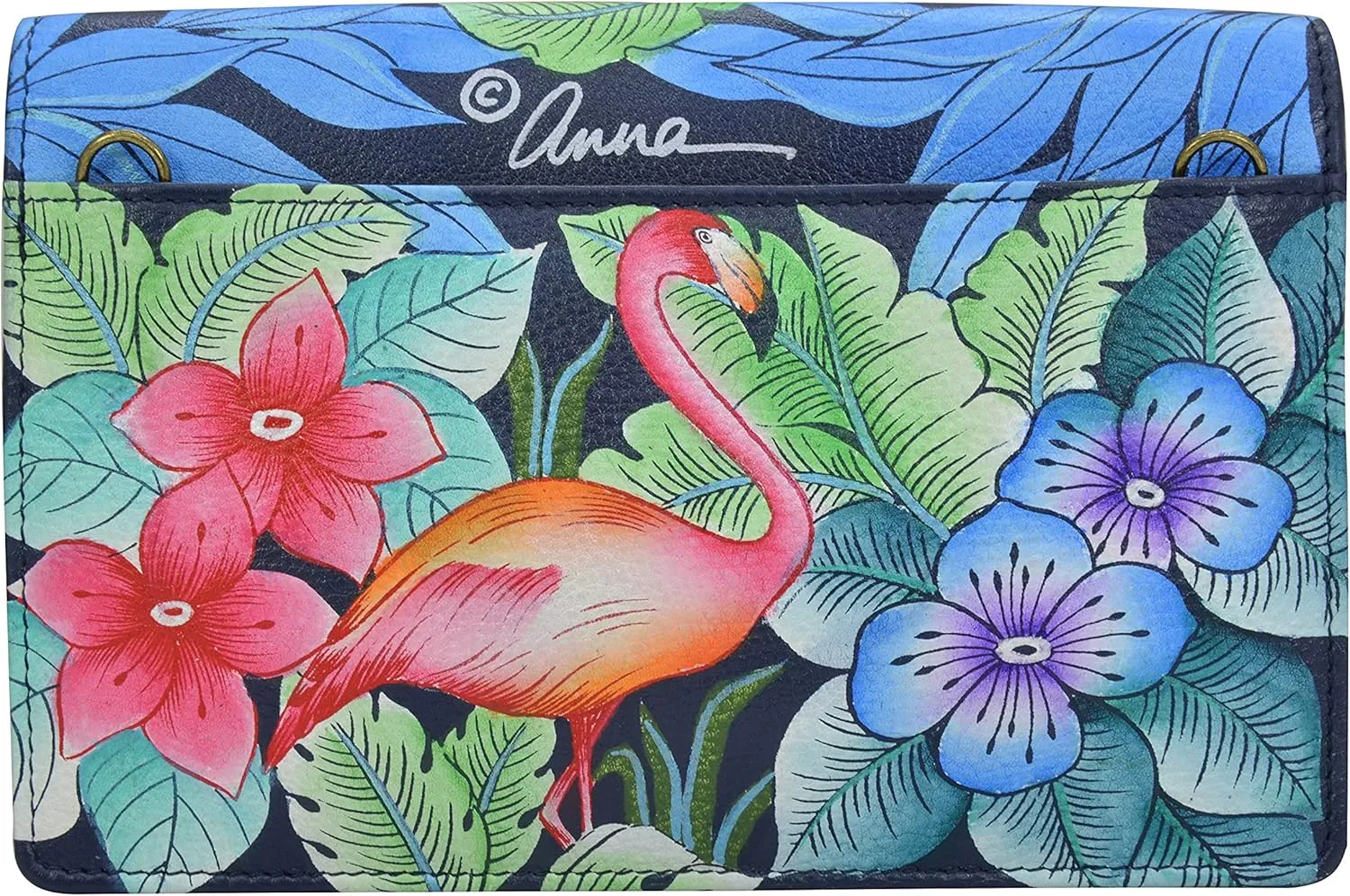 Anna by Anuschka Hand Painted Women’s Genuine Leather 3 in 1 Convertible Crossbody/Clutch/Belt bag