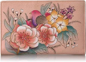 Anna By Anuschka Women's Hand-Painted Genuine Leather Two Fold Wallet