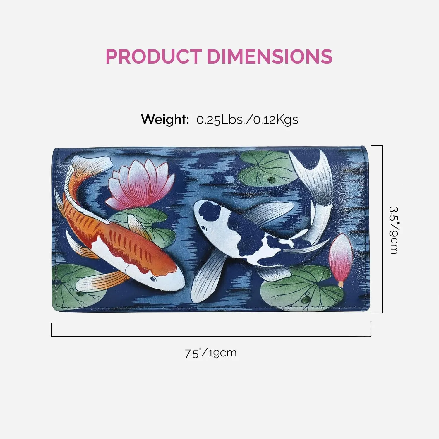 Anna by Anuschka Women's Hand Painted Leather Two-fold Clutch Wallet