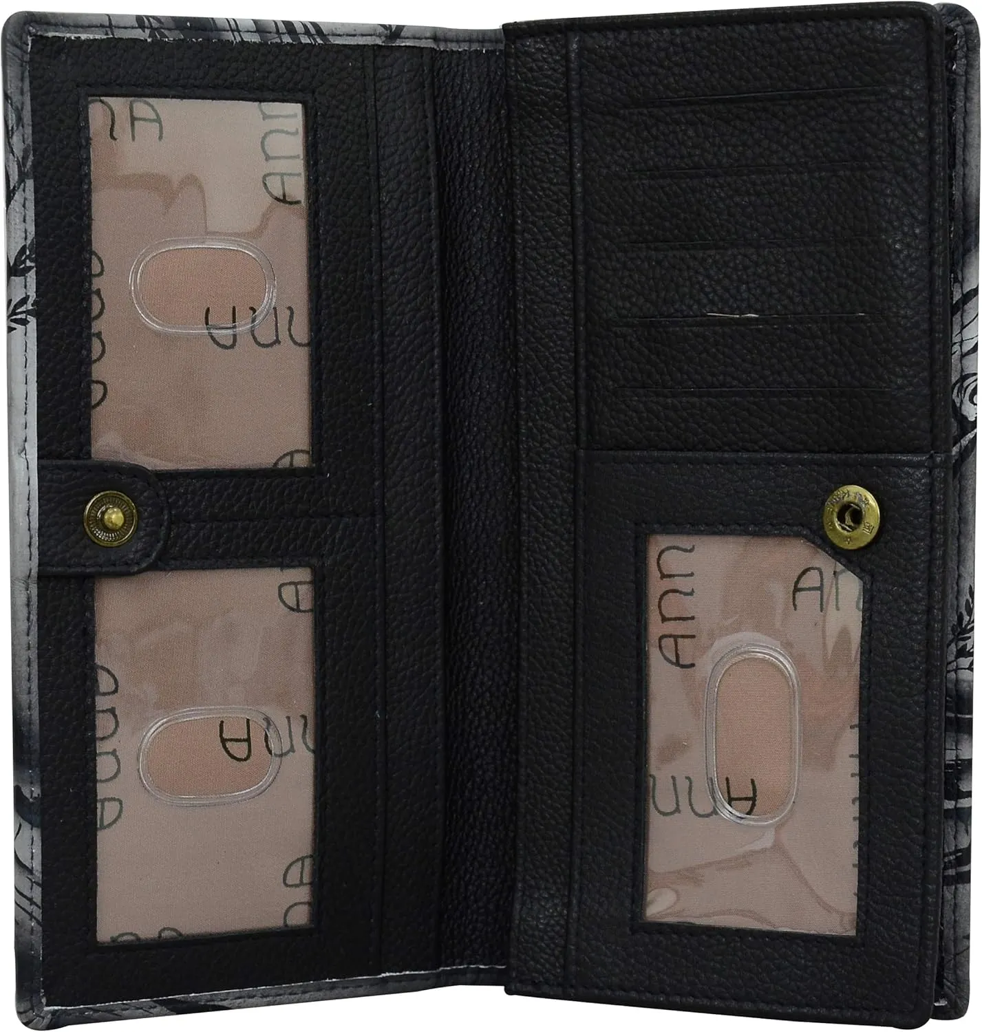 Anna by Anuschka Women's Hand Painted Leather Two-fold Clutch Wallet