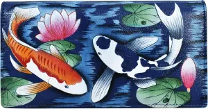 Anna by Anuschka Women's Hand Painted Leather Two-fold Clutch Wallet