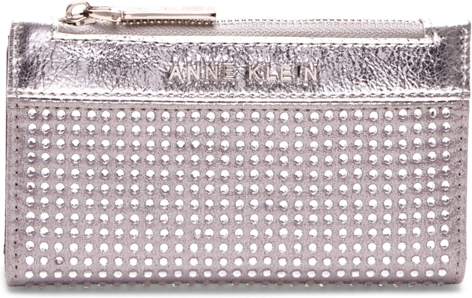 Anne Klein Ak 2 Piece Gift Set with Rhinestone Zip Clutch and Card Case