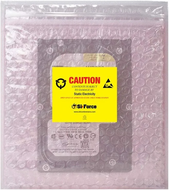 Anti Static Bubble Bags, Resealable Static Shielding Bag, Reusable for Sensitive Electronic Components (Small Qty 10)