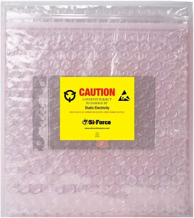 Anti Static Bubble Bags, Resealable Static Shielding Bag, Reusable for Sensitive Electronic Components (Small Qty 10)