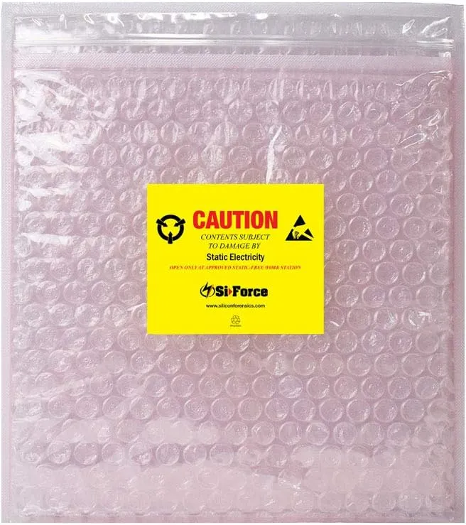 Anti Static Bubble Bags, Resealable Static Shielding Bag, Reusable for Sensitive Electronic Components (Small Qty 10)