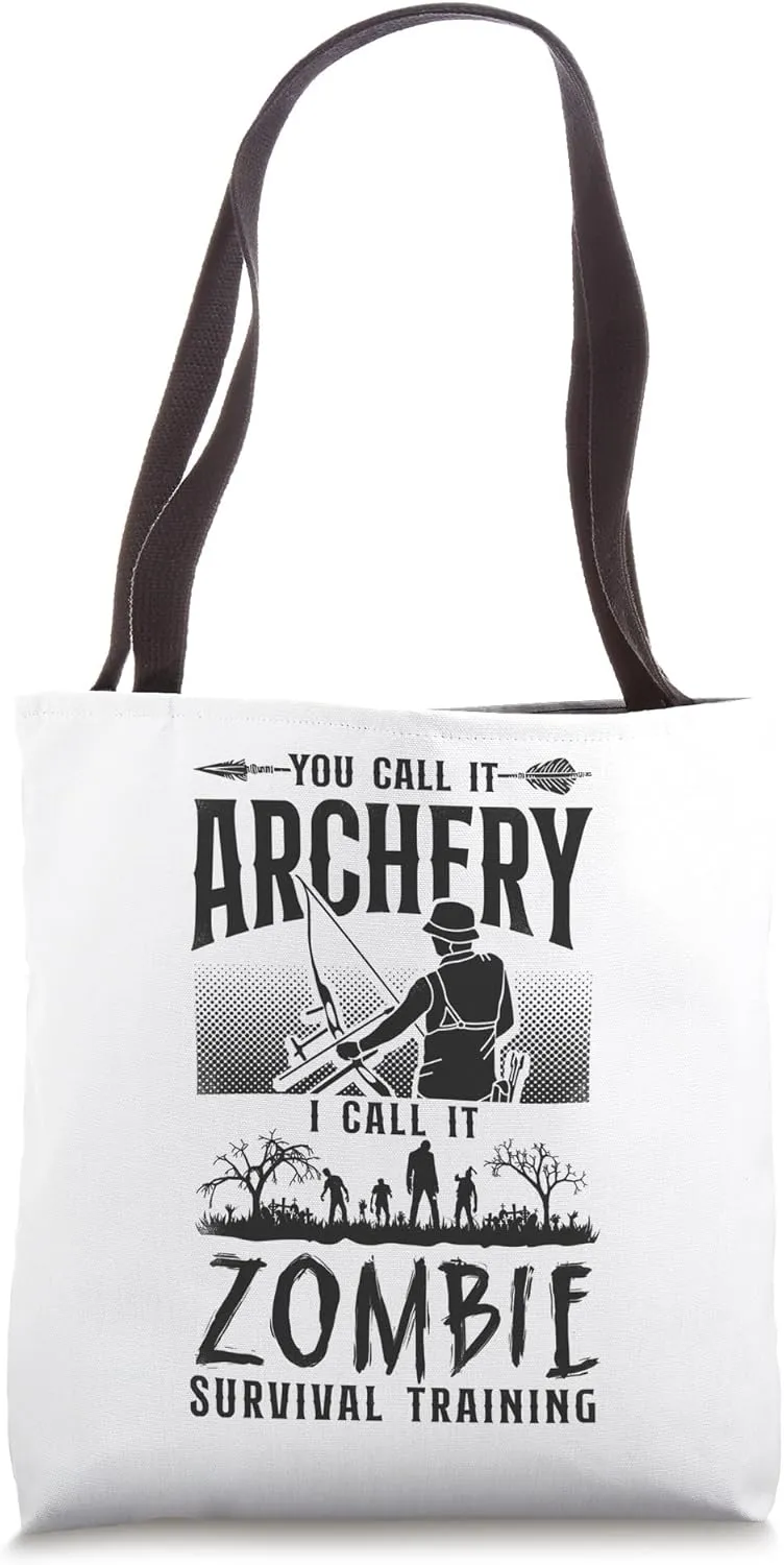 Archery Bow Archer Zombie Vintage Compound Bow You Call It Tote Bag