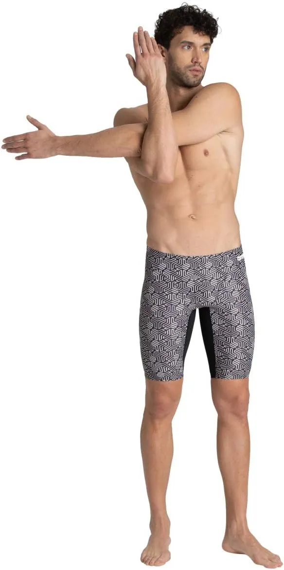 ARENA Men's Team Color Print Jammer Athletic Training Swimsuit Bathing Suit