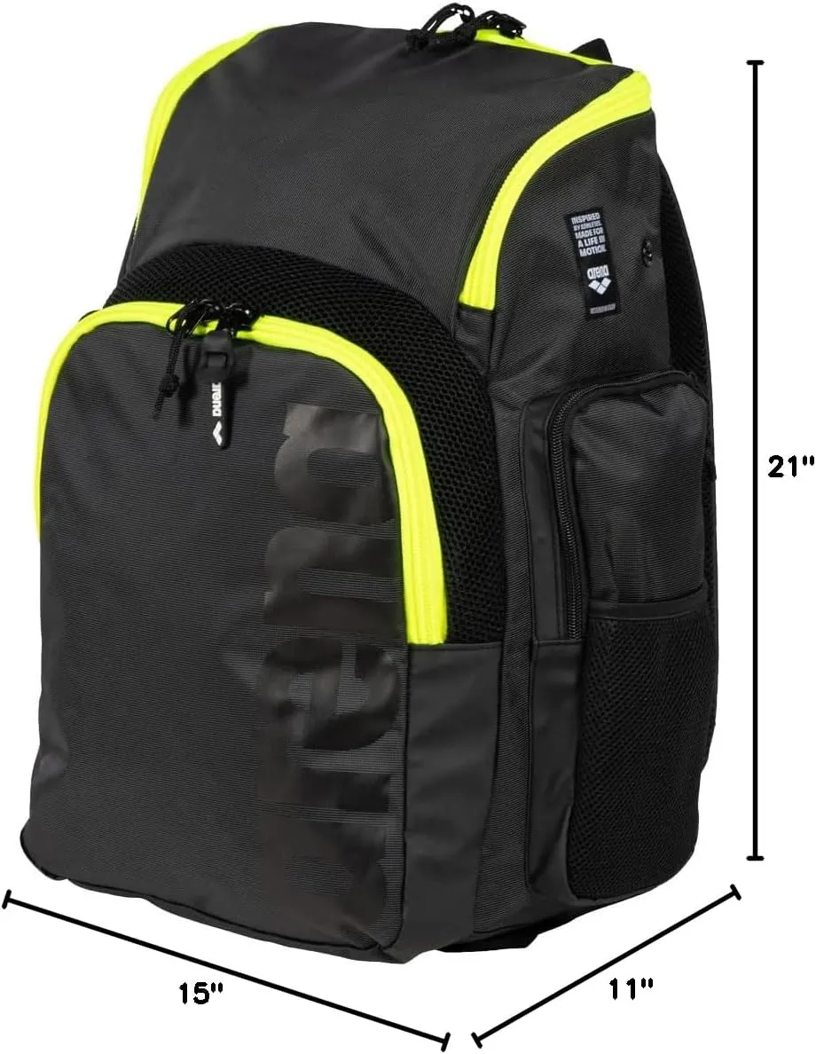 Arena Spiky III Backpack 35 Unisex Travel Gym Rucksack for Men and Women, Training Gear Equipment Bag for Swimmers, 35 Liters