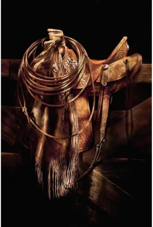 ArtDirect Z Ranch Gear 13x18 Gallery Wrapped Canvas Museum Art by Dawson, Robert