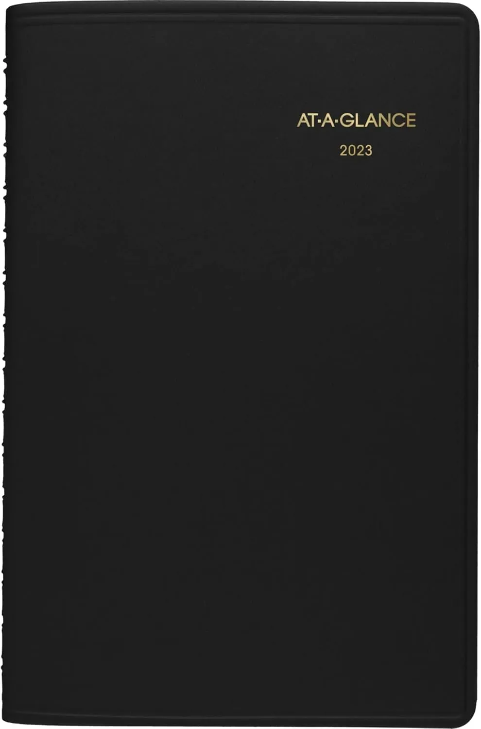 AT-A-GLANCE 2023 Daily Planner, Quarter-Hourly Appointment Book, 5" x 8", Small, Black (7080005)