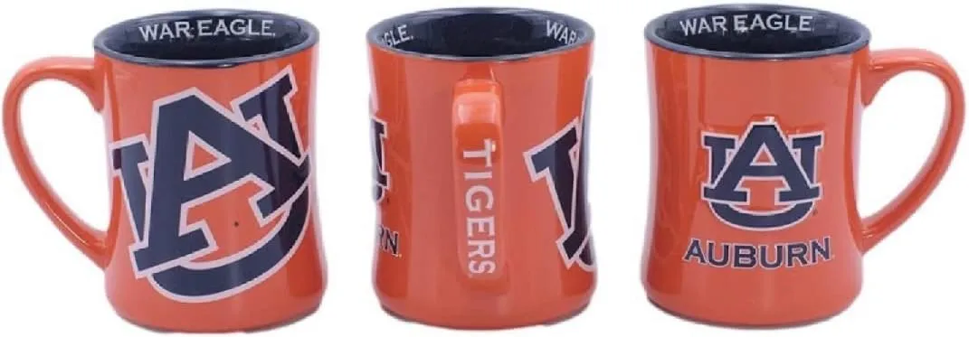 Auburn Ceramic 16 oz Relief (3D) Mug, Orange
