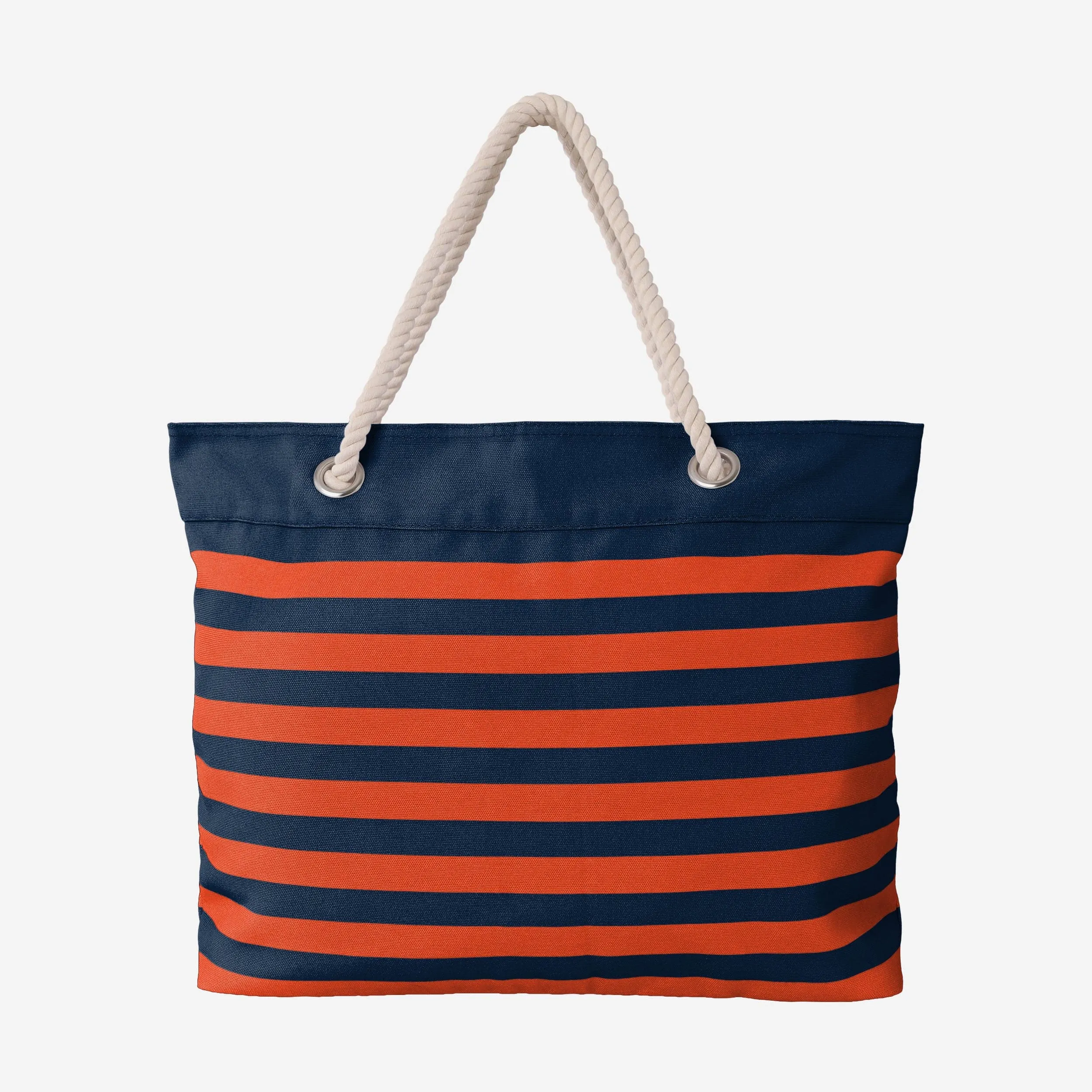 Auburn Tigers Nautical Stripe Tote Bag