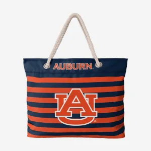 Auburn Tigers Nautical Stripe Tote Bag