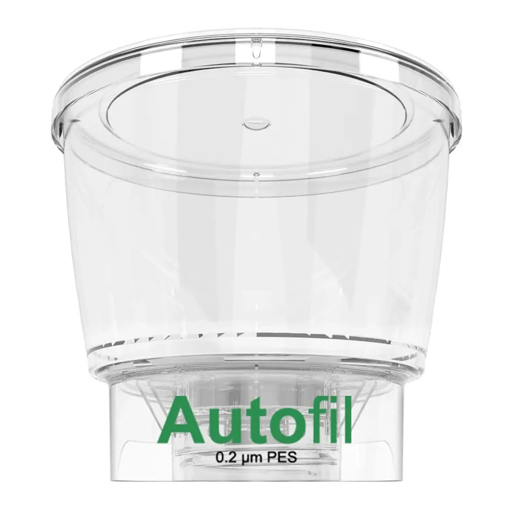 Autofil Sterile Disposable Vacuum Bottle Top Filters with 0.2um Sterilizing PES Membrane, 500mL, 24/CS