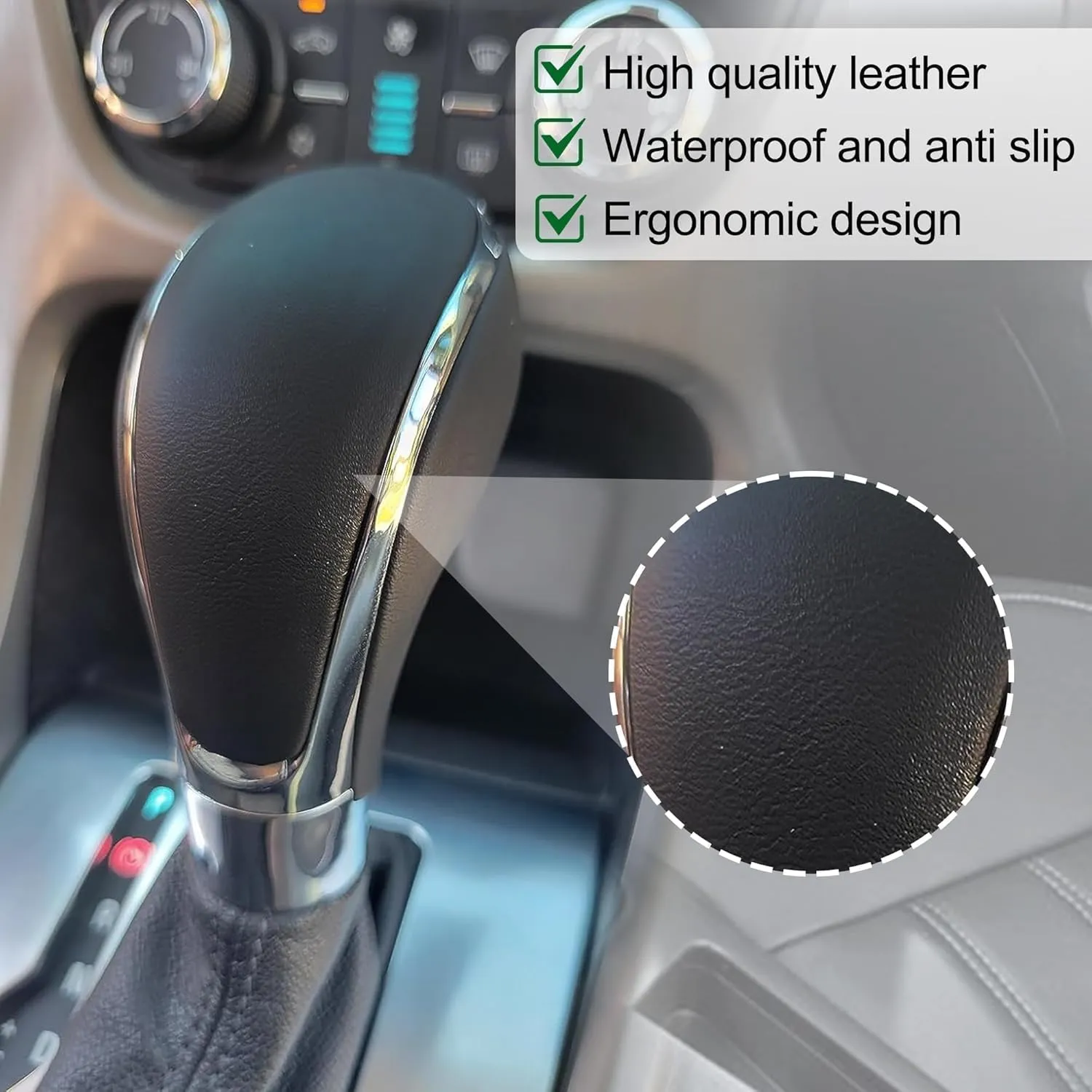 Automatic Gear Stick Shift Knob Fit for Buick Verano Regal Excelle Opel Vauxhall Car Gear Shifter Knob Cover Head Handle Lever Black ﻿