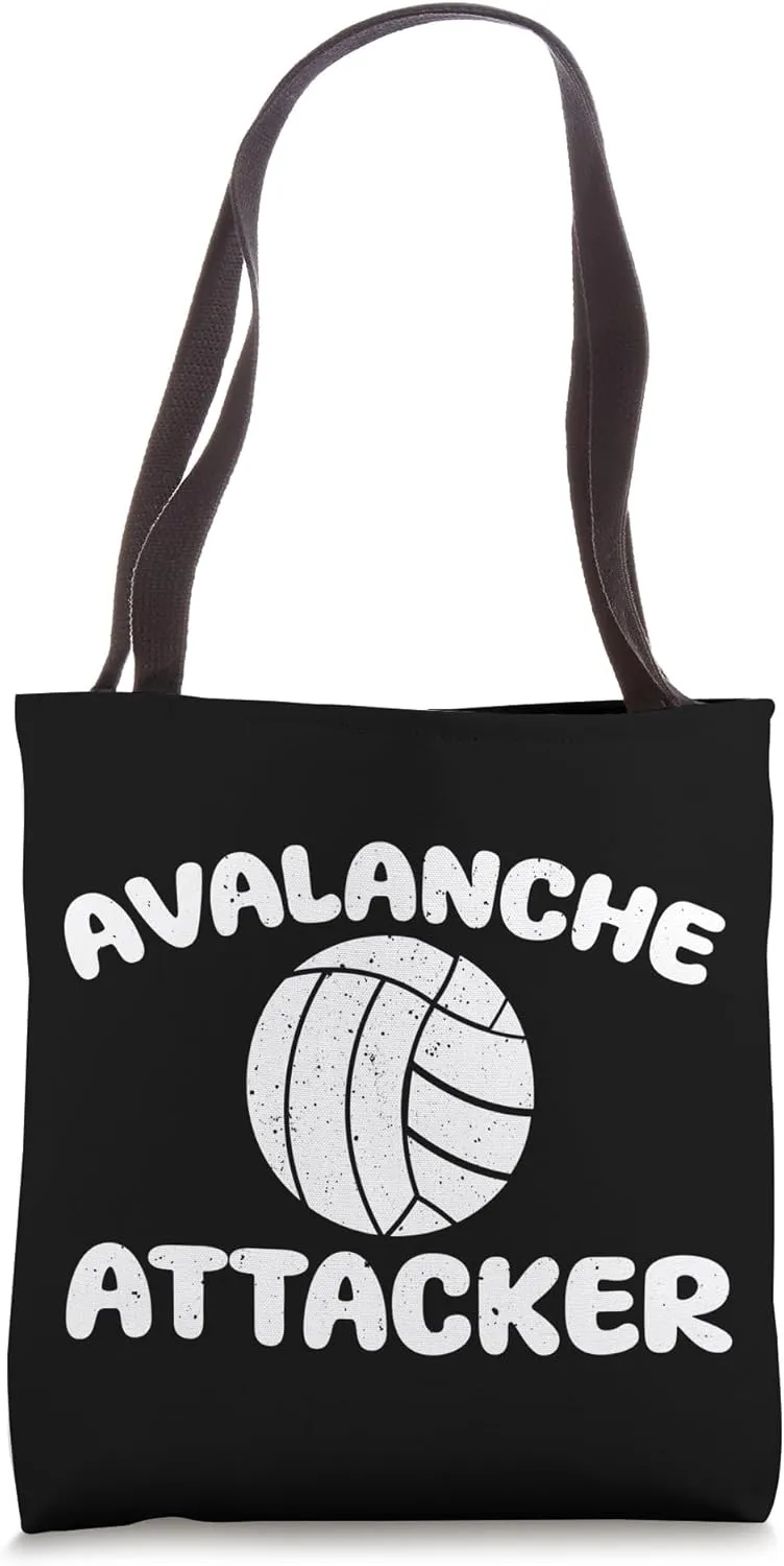 Avalanche Attacker Outfit Snow Volleyball Team Tote Bag