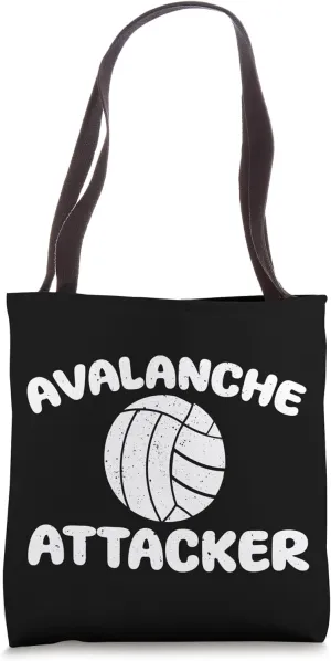 Avalanche Attacker Outfit Snow Volleyball Team Tote Bag