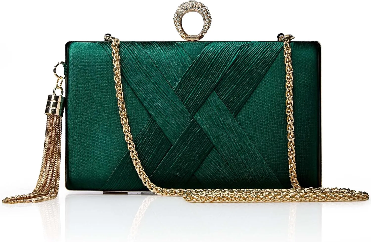 BABEYOND Clutch Purses for Women - Evening Bag Tassel Pendant Clutch for Bride Party Prom Wedding