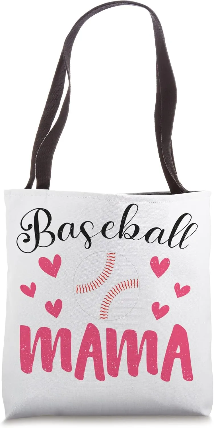 Baseball Mom Baseball Mama Women's Softball Tee Ball Sports Tote Bag